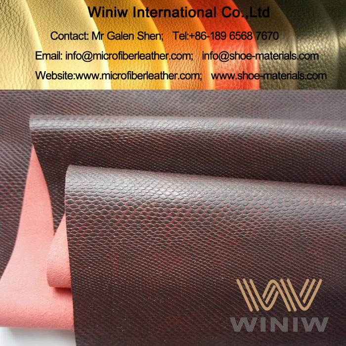 Python Print Microfiber PU Leather for Bags