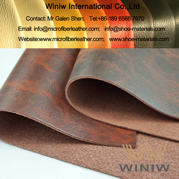 PU Microfiber Leather Upholstery Fabric 