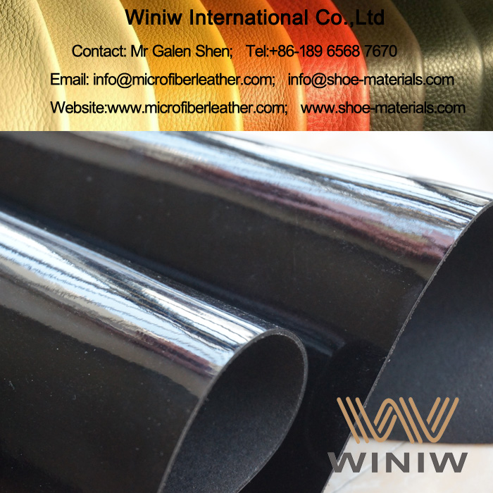 Microfiber Patent Leather for Quality Shoes