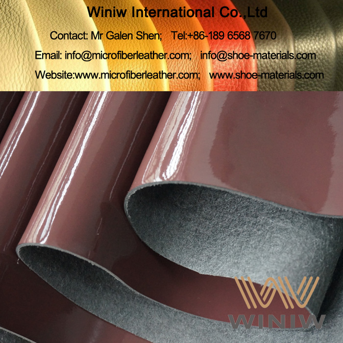 Microfiber Patent Leather for Shoes