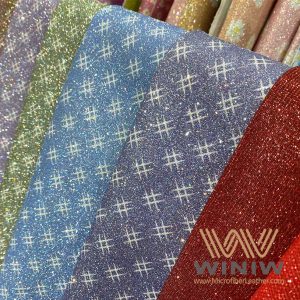 WINIW glitter PU leather material