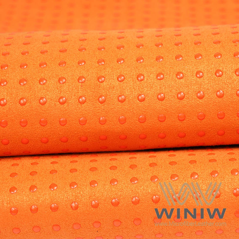 PVC Dotted Micro Suede Leather Material