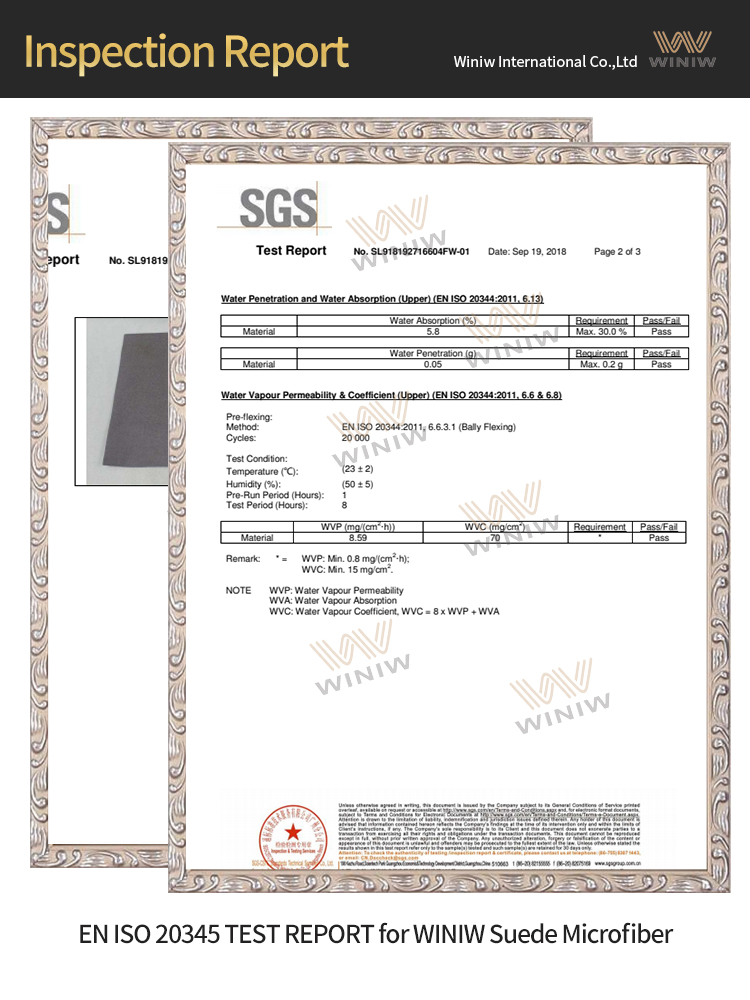 Vegan Shoe Leather Certificate